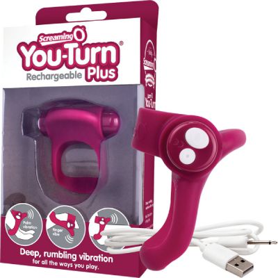 Screaming O You Turn Rechargeable Plus Finger Vibe and Cock Ring