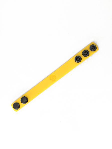Boneyard Silicone Cock Strap - 3 Snap Ring - Yellow