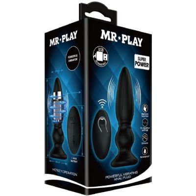 Powerful Vibrating Anal Plug Black