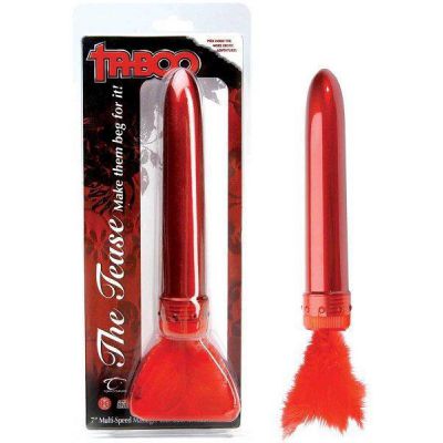 The Tease C Battery Powered Vibe with Tickler