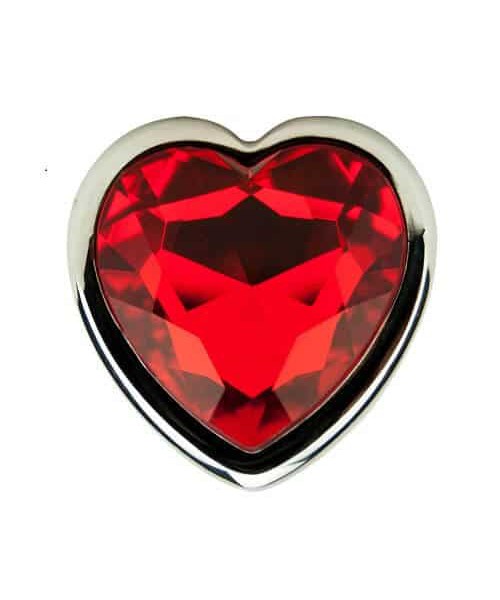 Precious Metals Heart Shaped Butt Plug-Silver — image 6 of 8