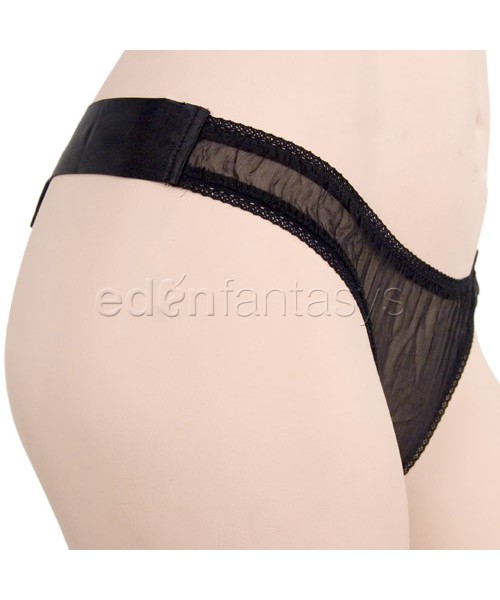 Silk thong with satin bow