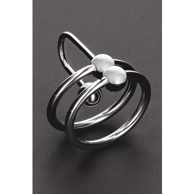 Shots Toys Stainless Steel Urethral Plug with Double Ring