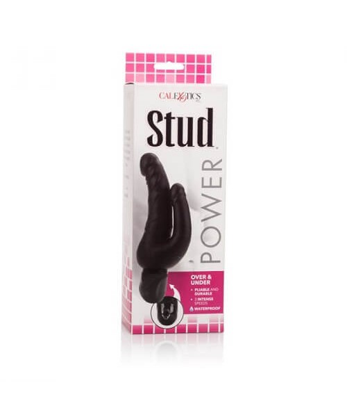 Power Stud Waterproof Double Penetrator Dong Black