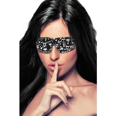 OUCH Graffiti Leather Eye Mask