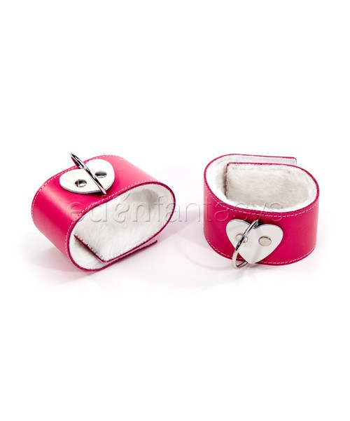 Pink heart ankle restraints