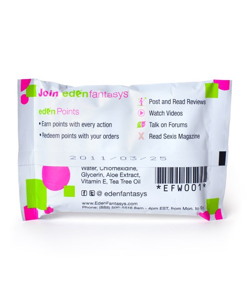 Eden toy and body wipes