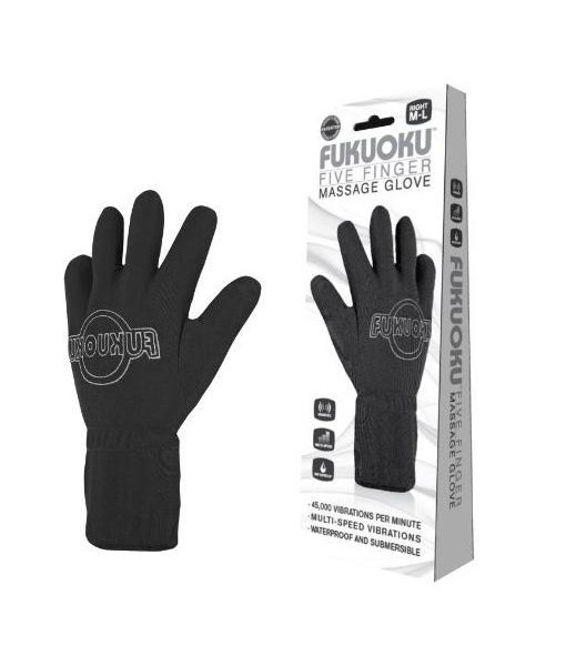 Fukuoku Vibrating Five Finger Massage Glove Left Hand