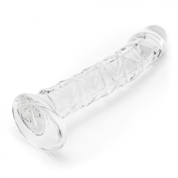 Lovehoney Slimline Realistic Textured Sensual Glass Dildo 6.5 Inch