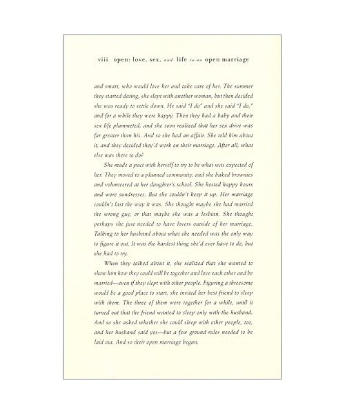 Open: Love, Sex and Life in an Open Marriage