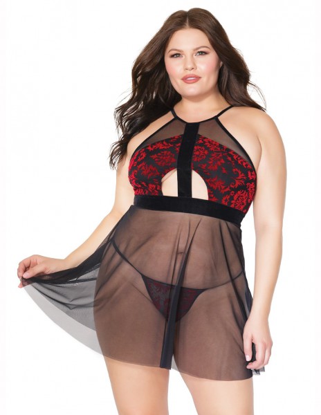 Coquette Damask Babydoll