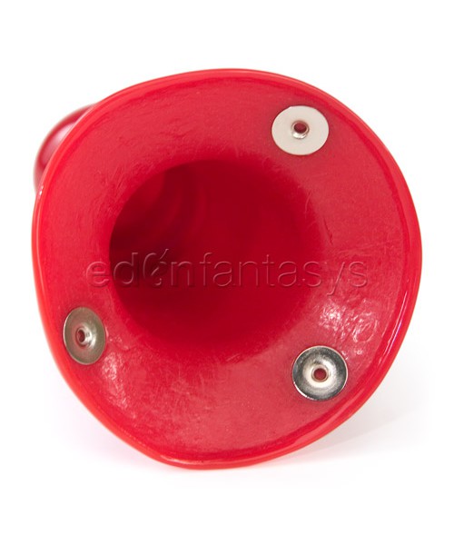 Red boy curved strap-on
