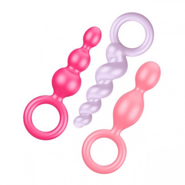 Satisfyer Plugs - Coloured Butt Plug 3 Pack