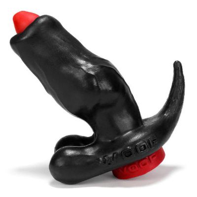Woof Hollow Plug W Stopper Black Red