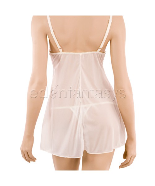 Bustless babydoll and thong set