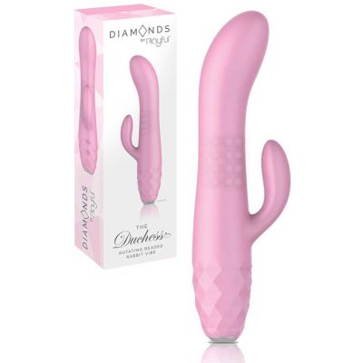 Playful Diamonds The Duchess Rechargeable 7 5 Beaded Rabbit Vibrator