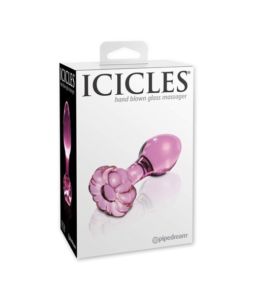 Icicles No 48 Medium Glass Flower Butt Plug 3 Inch