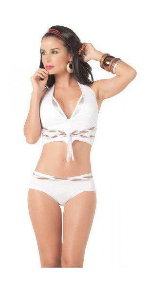White Slider Style Triangle Top 3PC Set