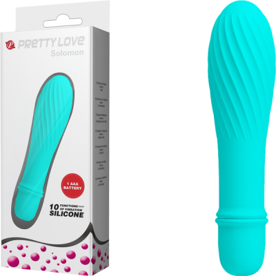 Pretty Love Solomon Silicone 10 function Vibrator Aqua