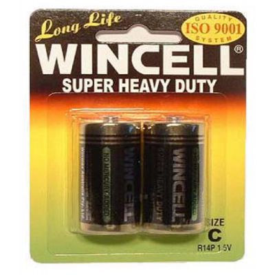 Wincell Super Heavy Duty C Size Carded 2Pk Battery