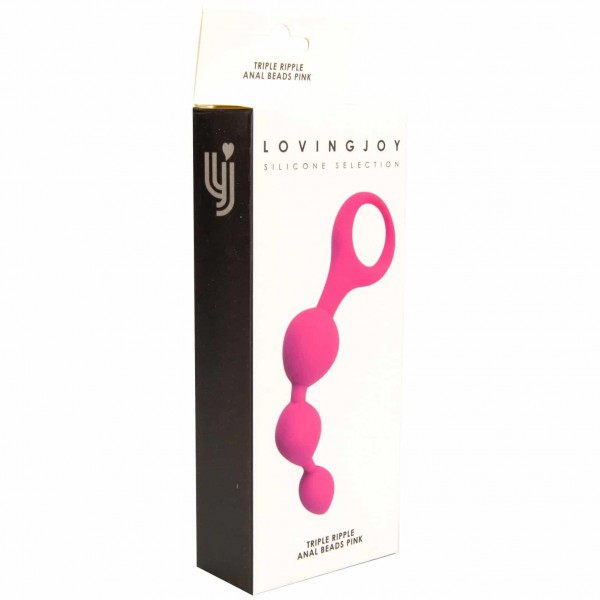 Loving Joy Triple Ripple Anal Beads-Pink — image 9 of 9