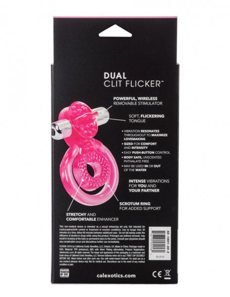 Cal Exotics Dual Clit Flicker Cockring
