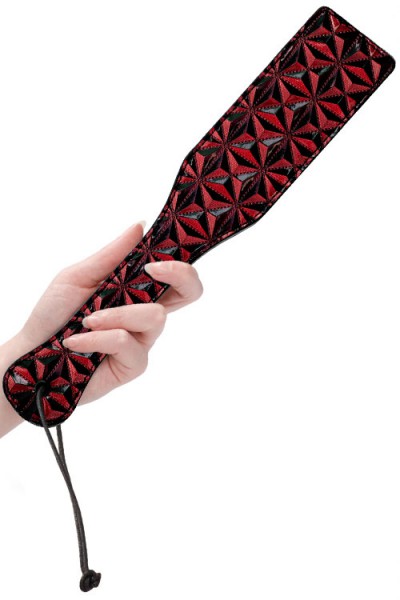 OUCH! Diamond-Patterned Leather-Look 12.2" Paddle