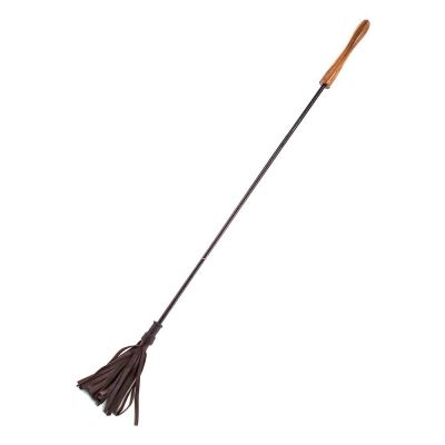 Rouge Wooden Handle Riding Crop Brown