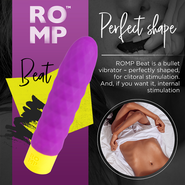 Romp Beat Diamond Textured 6" Bullet Vibrator
