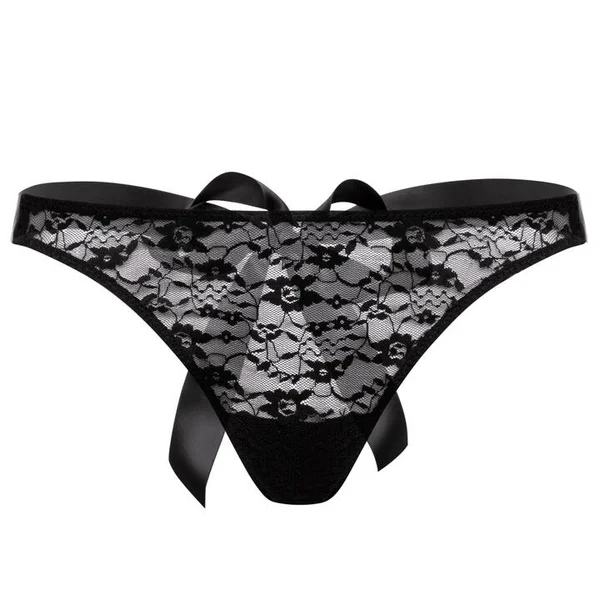 Lovehoney Unwrap Me Women's Black Thong — image 9 of 9