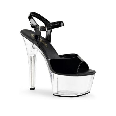 Pleaser Aspire 6 Clear Patent Platforrm Sandal