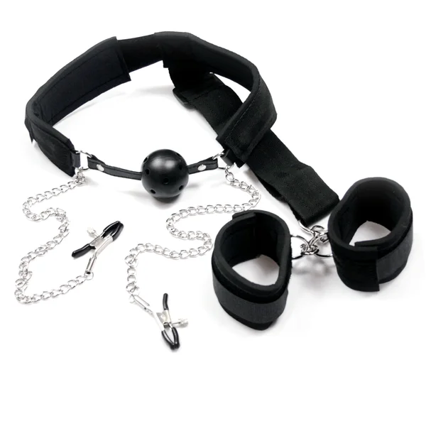 Ball Gag, Nipple Clamp, and Bondage Restraint System — image 14 of 16