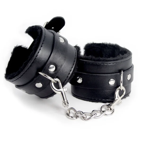 Adjustable Leather Faux Fur Lined Wrist Cuffs — image 11 of 15