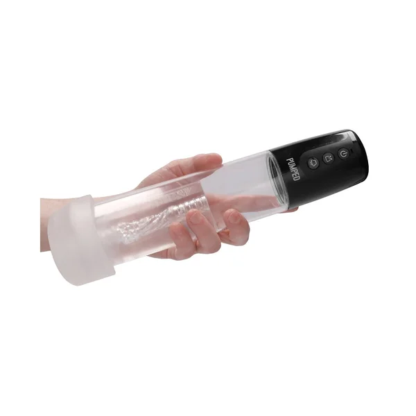 Shots Pumped Automatic Cyber Pump Masturbation Sleeve w/ Free Silicone Cock Ring — image 11 of 12