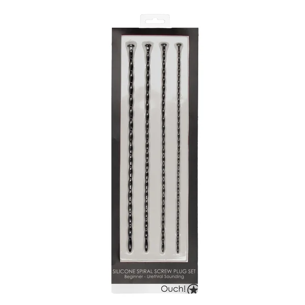 Shots Ouch Beginner Urethral Sounding Silicone Spiral Screw Plug Set — image 8 of 8
