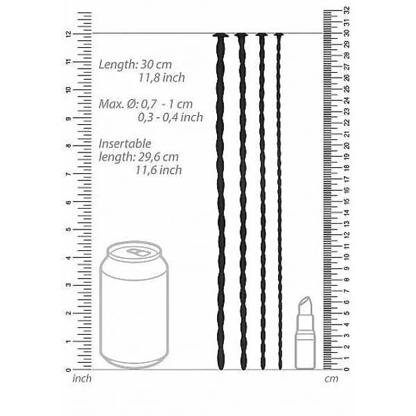 Shots Ouch Advanced Urethral Sounding Silicone Spiral Plug Set — image 12 of 12