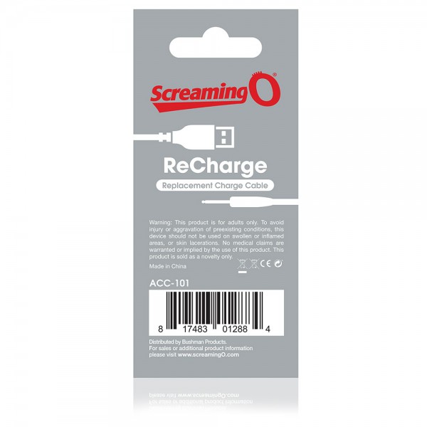 Screaming O Recharge Replacement Charging Cable