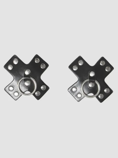 Coquette Black Studded Cross Nipple Pasties — image 3 of 3