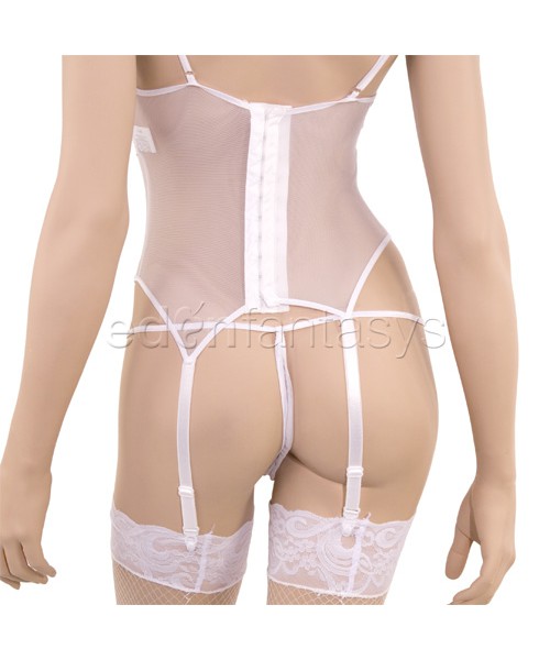 Iridescence bustier with thong