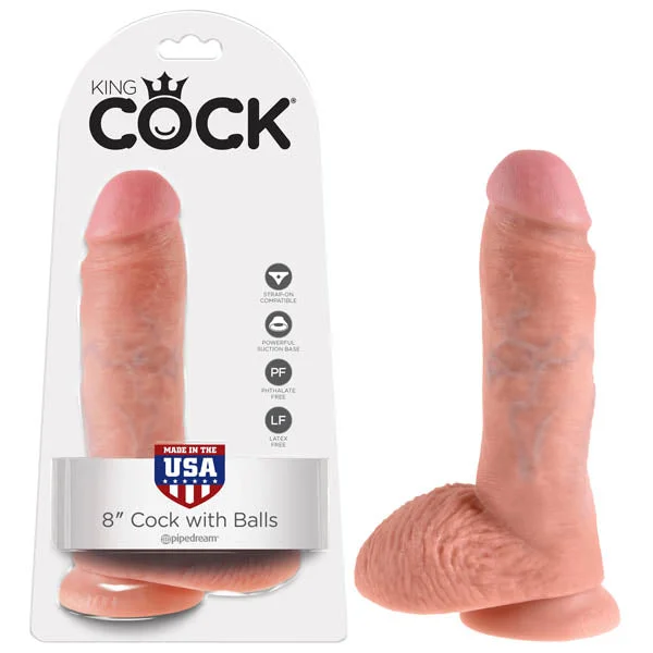King Cock 8'' Cock With Balls — image 2 of 2