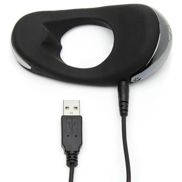 Hot Octopuss Atom Plus Dual Vibrating Cock Ring Black Silicone