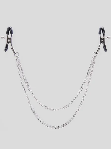 Bondage Boutique Adjustable Nipple Clamps with Double Chain — image 13 of 13