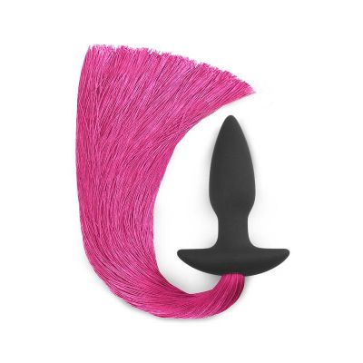 Lovetoy Silicone Anal Plug with Ponytail Magenta