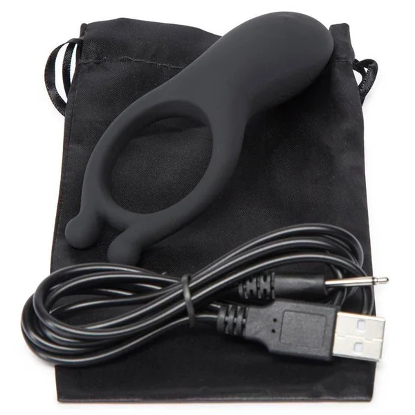 Vibrating Rechargeable Cock Ring by Optimale Black — image 11 of 12