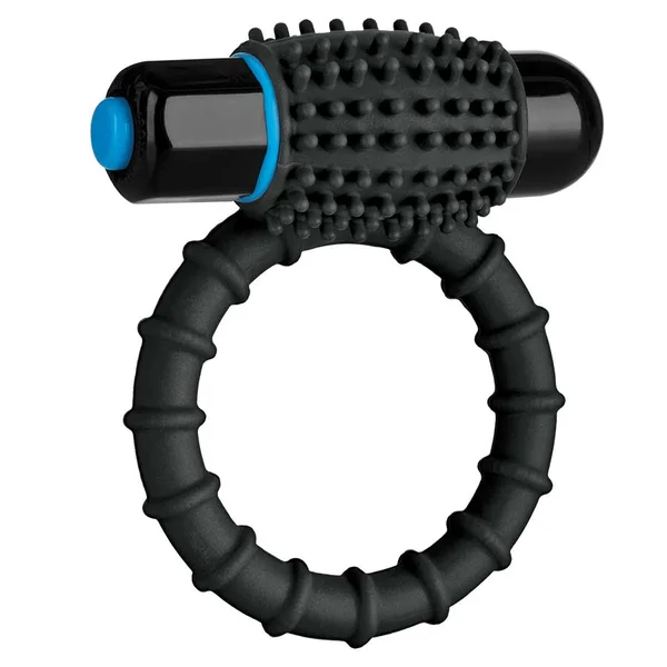 Pure Silicone Vibrating Cock Ring and Penis Enhancer by Optimale Black — image 3 of 4