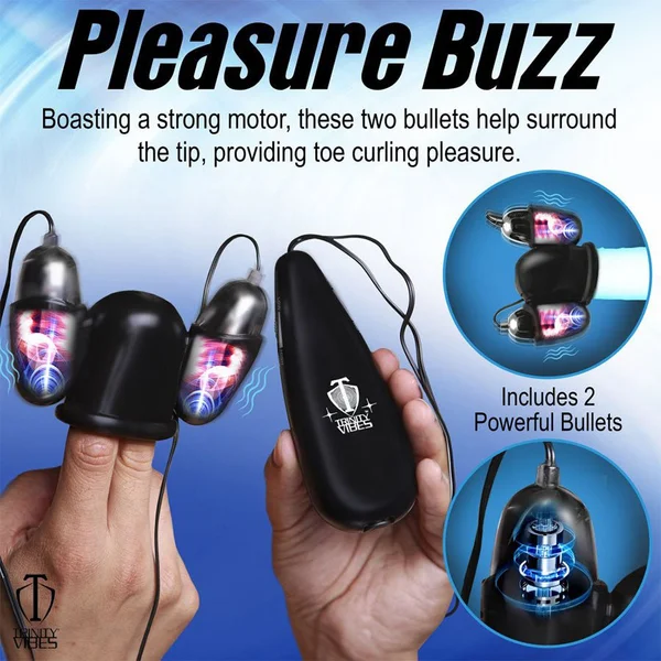 Penis Head Vibrator Multi-Speed Vibrating Bullet Tip Teaser by Trinity Vibes — image 10 of 14