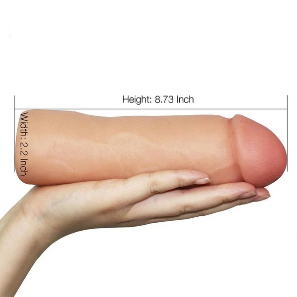 Tommy Gunn Penis Extension Sleeve Tan CyberSkin Cock Sheath 8.5 Inch — image 12 of 20