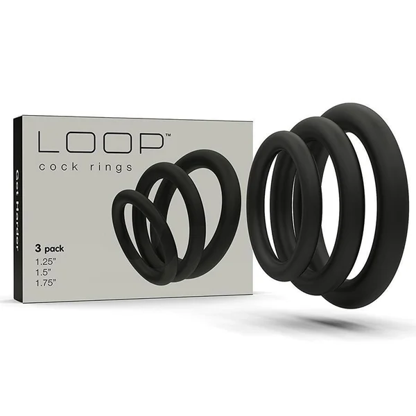 Silicone Cock Ring Set by Lynk Pleasure 3 Soft and Stretchy Penis Rings — image 9 of 13