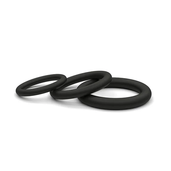 Silicone Cock Ring Set by Lynk Pleasure 3 Soft and Stretchy Penis Rings — image 12 of 13