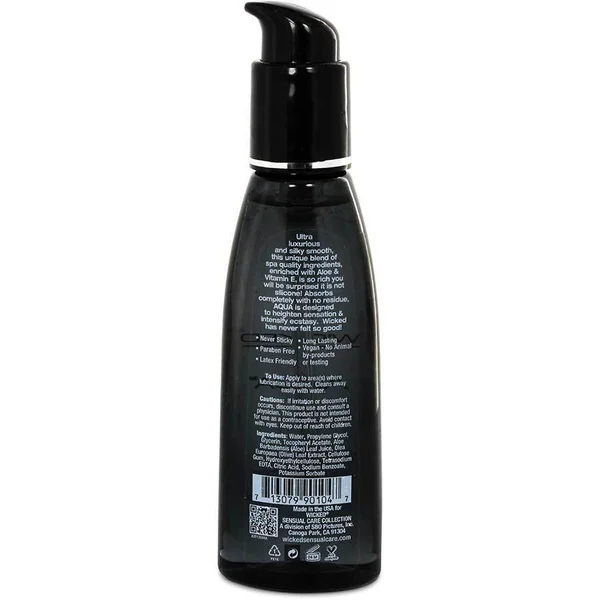 Aqua Water Based Sex Lubricant by Wicked Sensual Care 4 oz — image 4 of 4